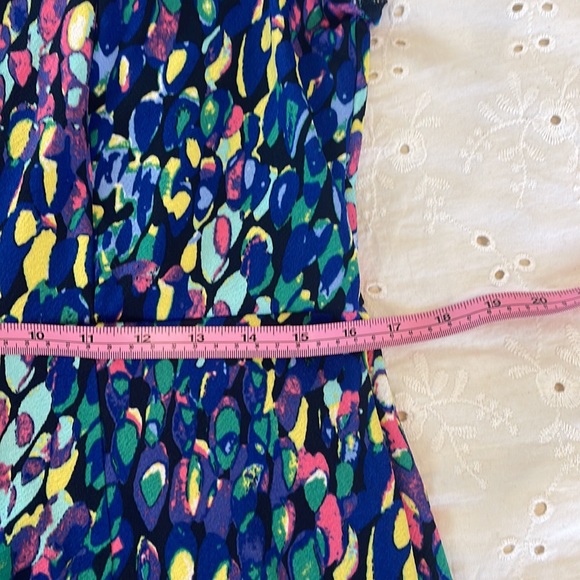 Cleo stretchy short sleeved & scoop neckline multicoloured dress - Picture 6 of 11